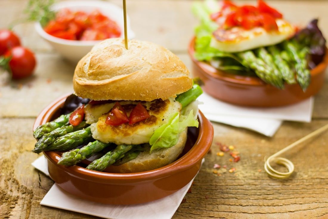 asparagus burger